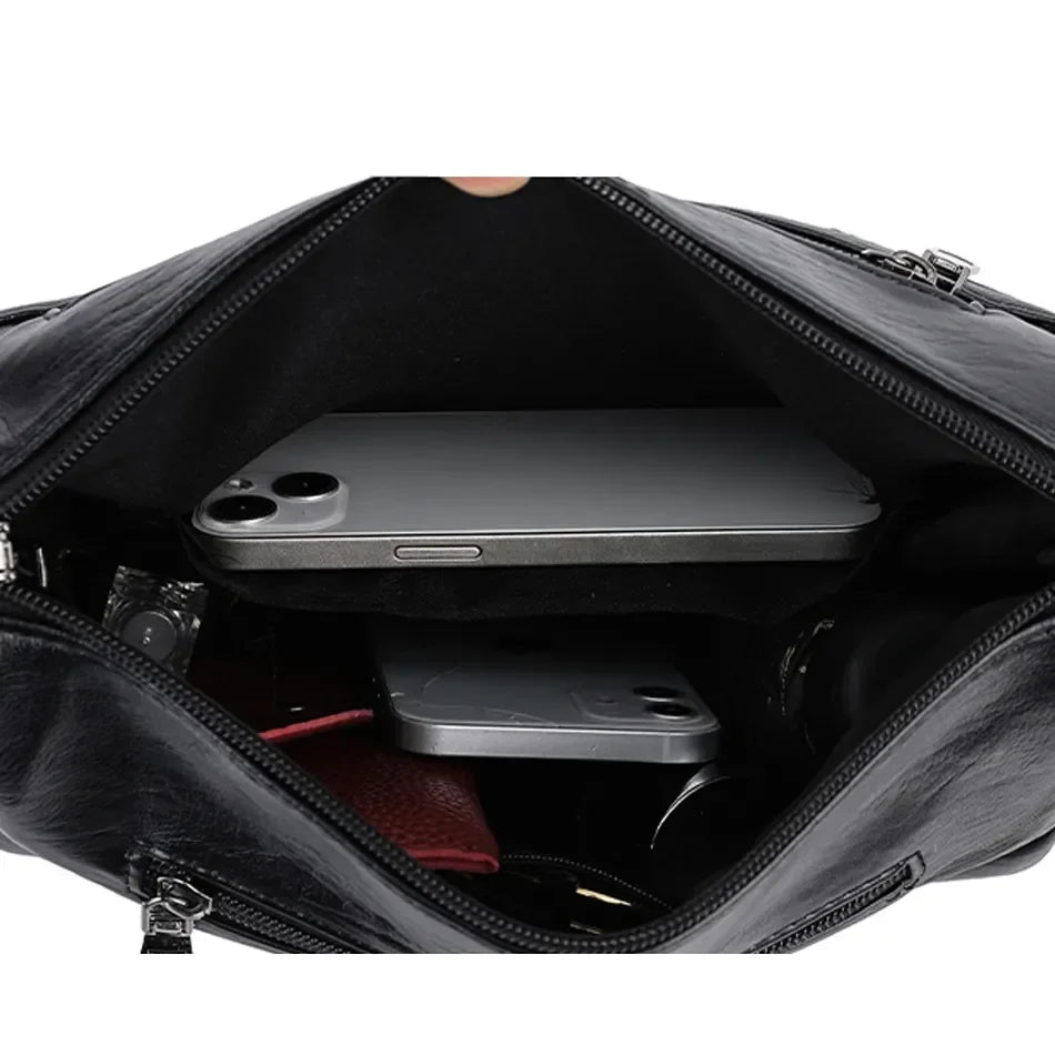 Women's PU Leather Crossbody Messenger Bag