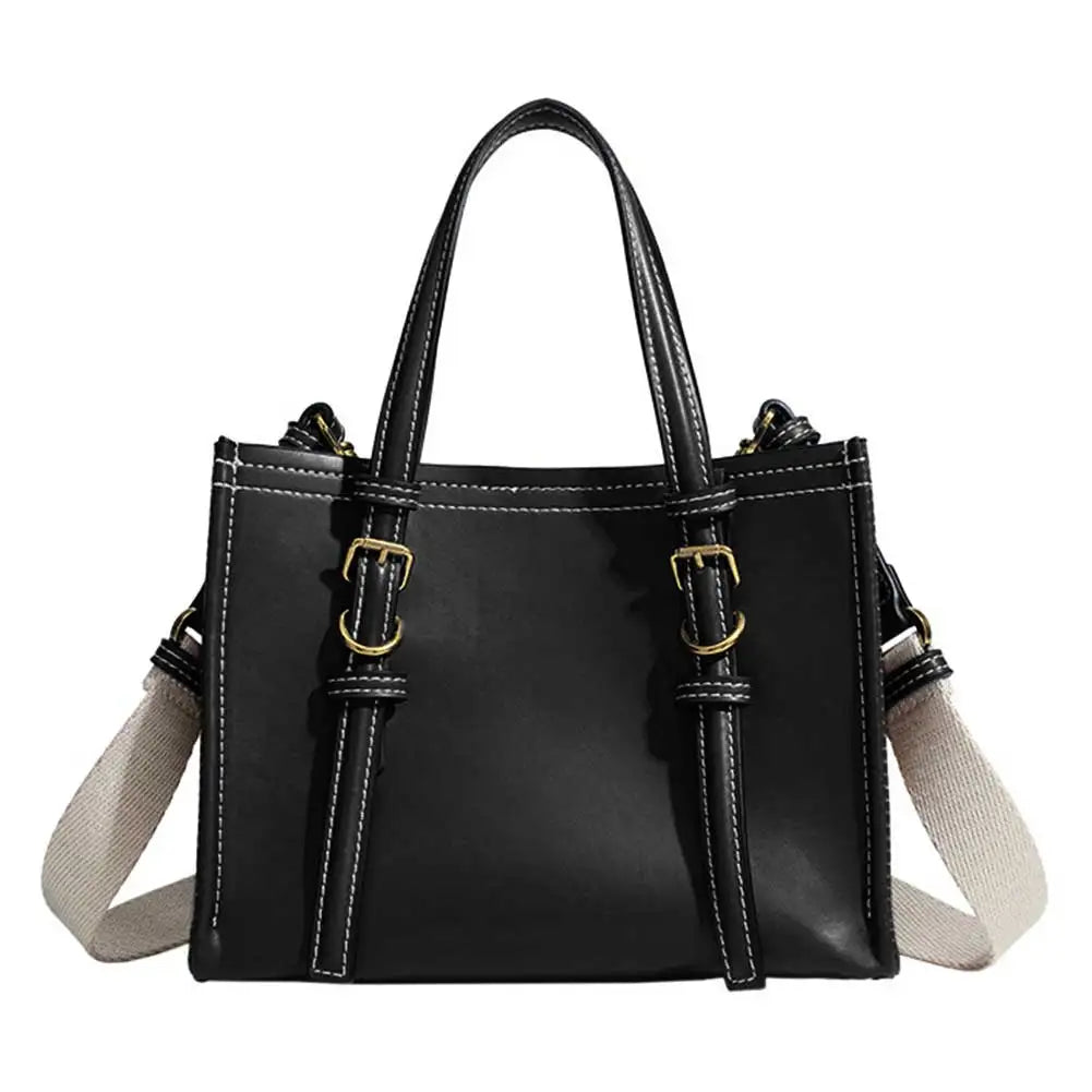 Women's Retro PU Leather Tote Bag with Handle