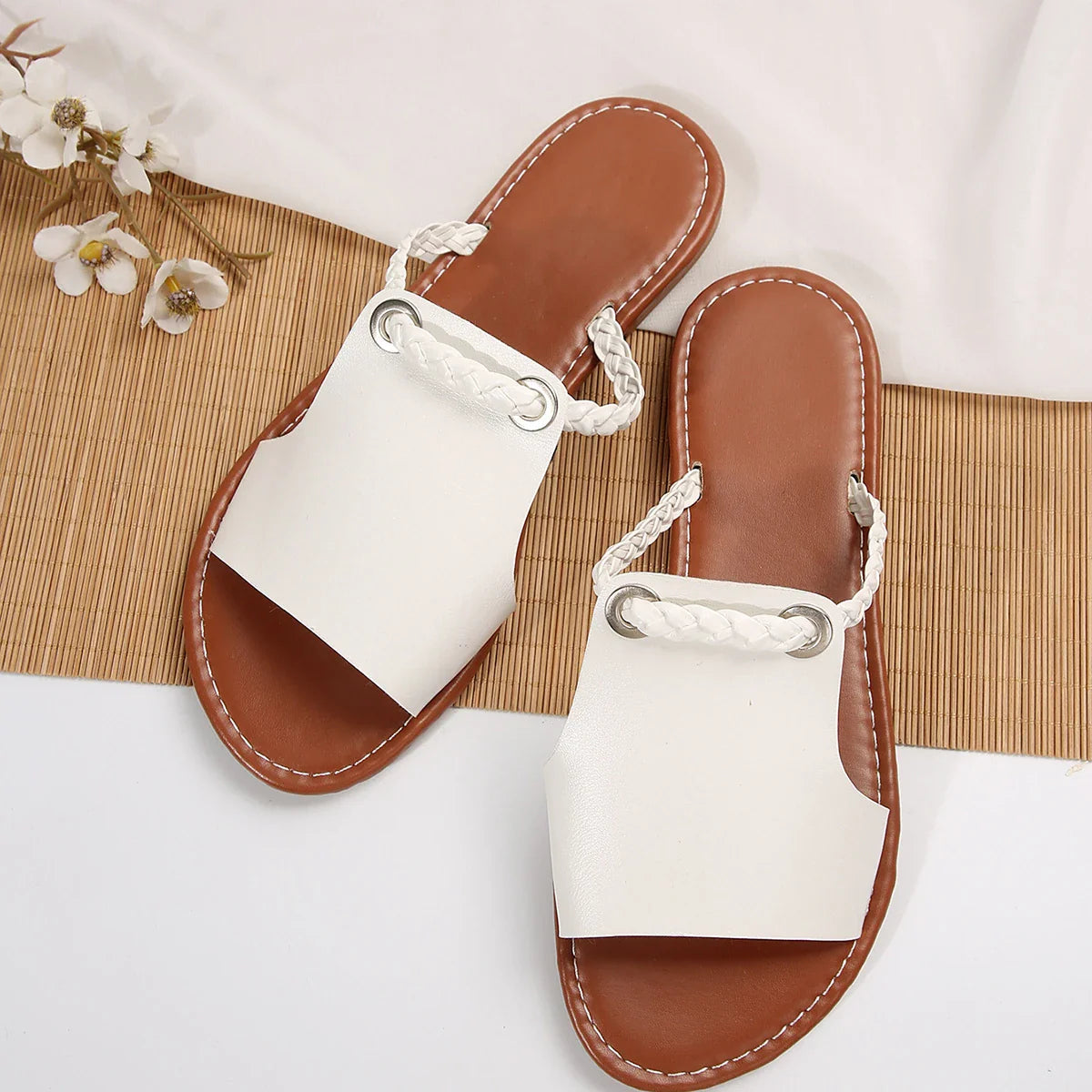 Women's Bohemian Flat Sandals - Summer Flip Flops