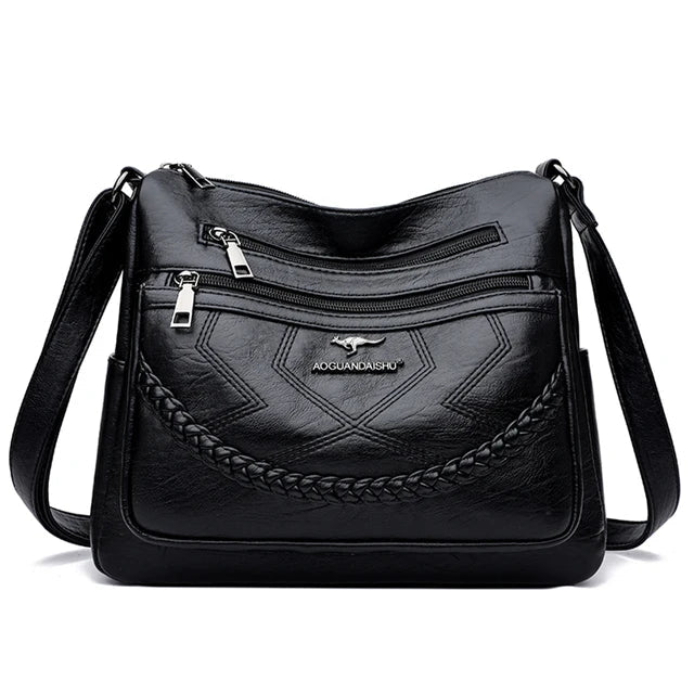 Women's PU Leather Crossbody Messenger Bag