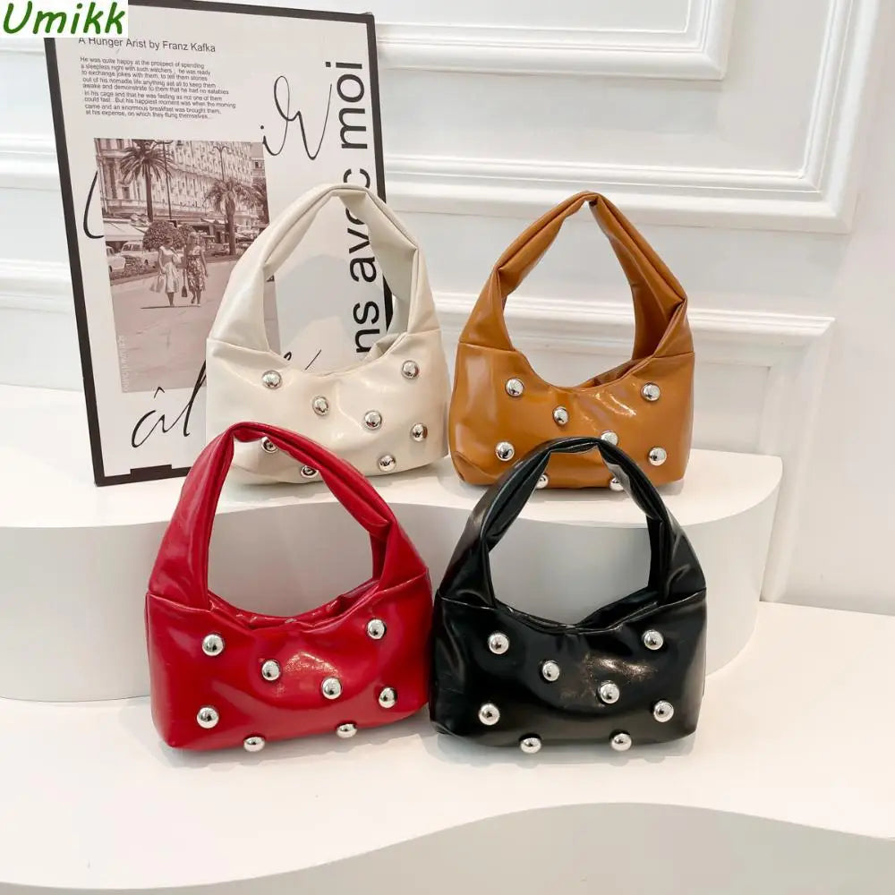 Women's Vintage Studded Shoulder Bag