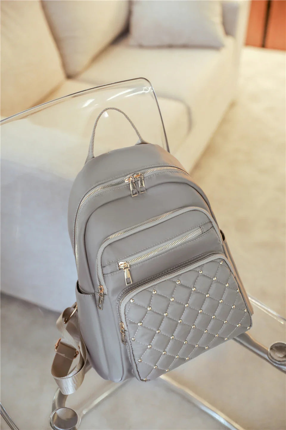 Women's Nylon Travel Backpack School Shoulder Bag