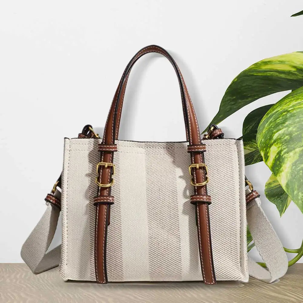 Women's Retro PU Leather Tote Bag with Handle