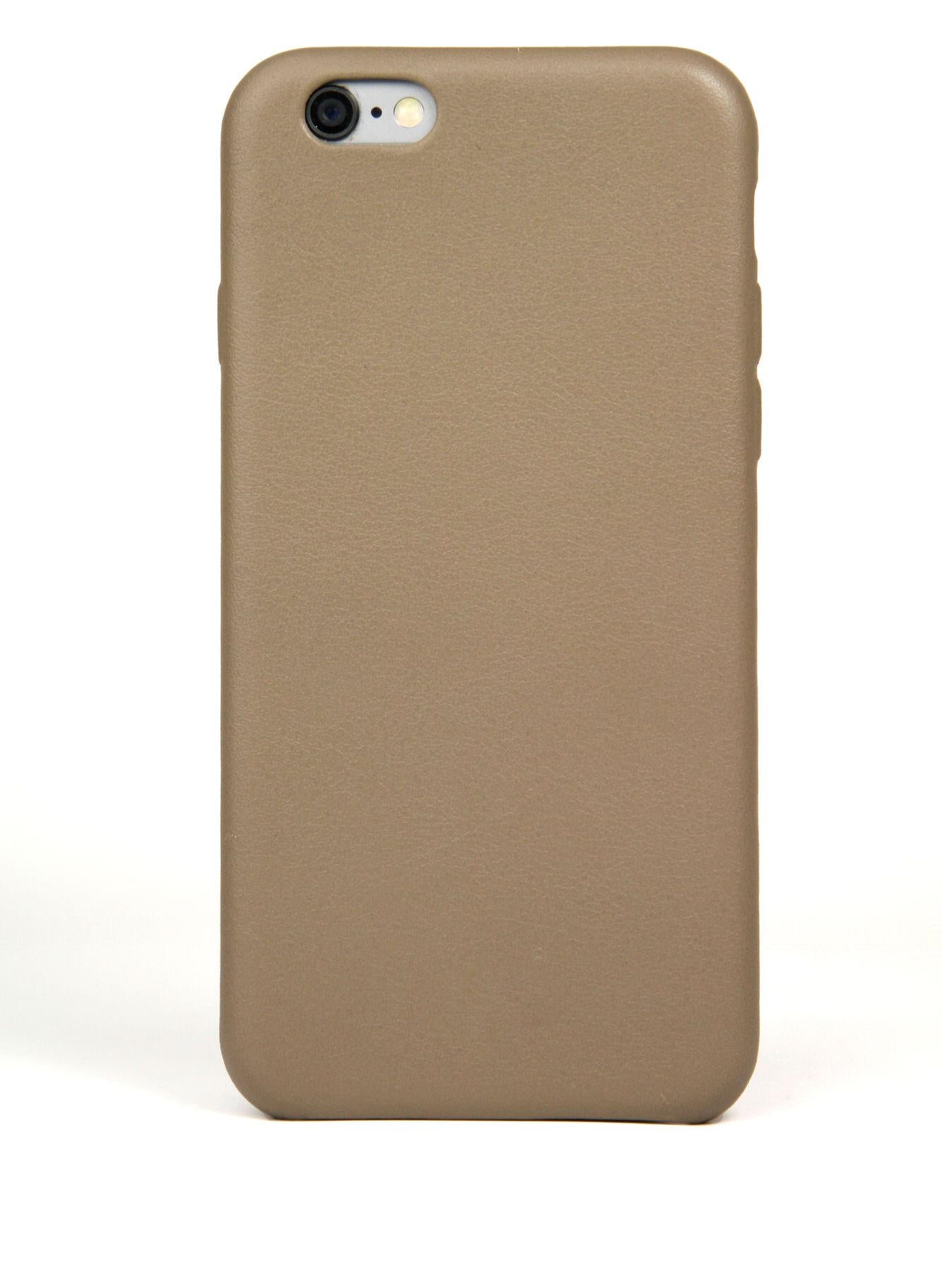 Taupe Leather iPhone 6/6s Case by Hugs & Co