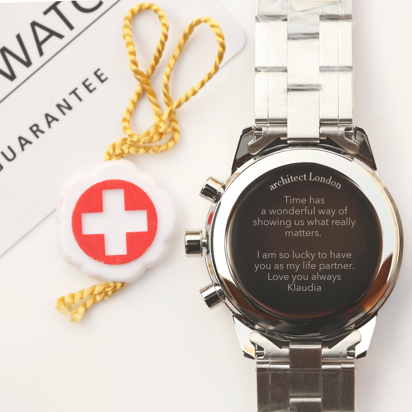 Swiss Made Men's Architect Endeavour Watch Engraved