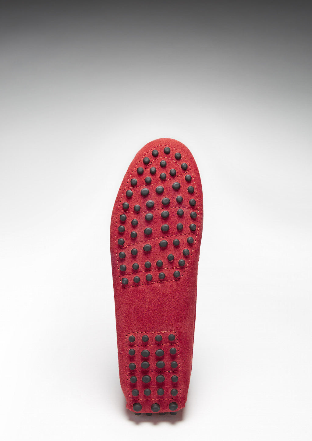 Women's Red Suede Penny Driving Loafers