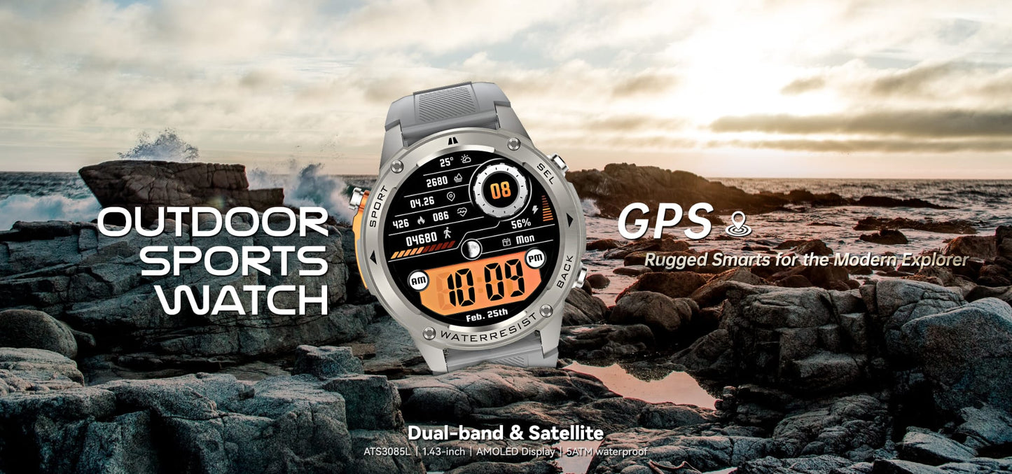 Bardman SmartX Rugged GPS Watch - 180+ Sports