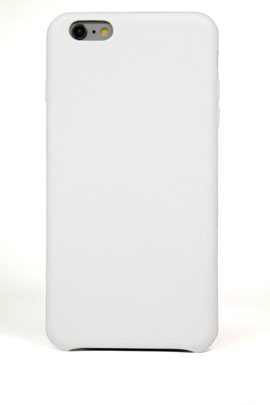 White Leather iPhone 6 Plus Case by Hugs & Co