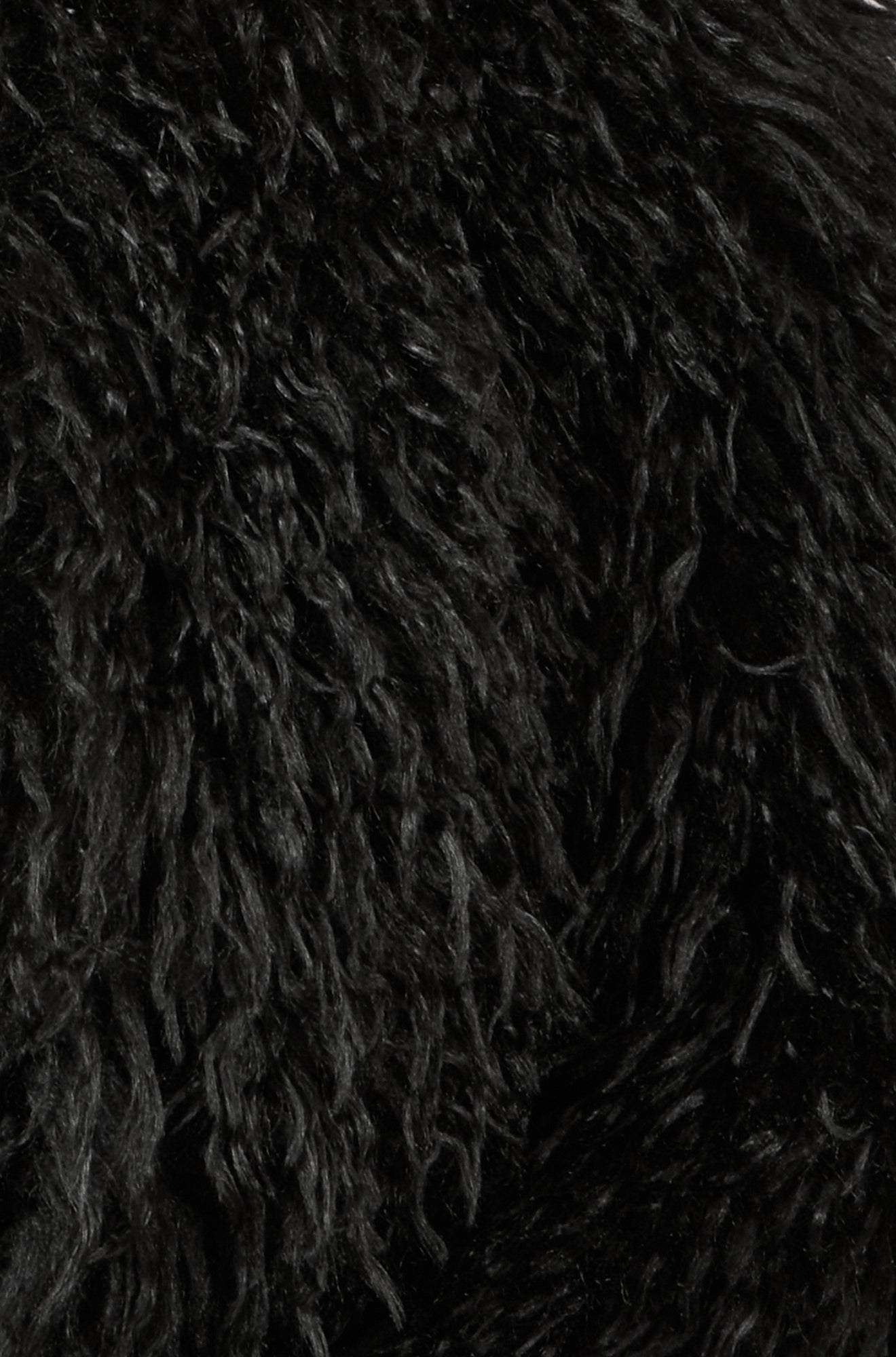 Close-up of black fluffy texture