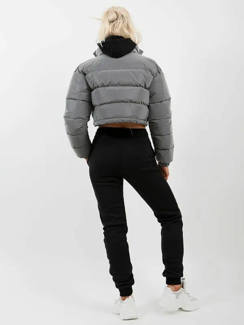 Women's Cropped Quilted Puffer Jacket