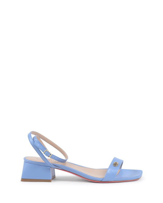 Amata Square Toe Sandals - Italian Leather Ankle Strap Sandals with 3.5cm Heel - Style Queenz
