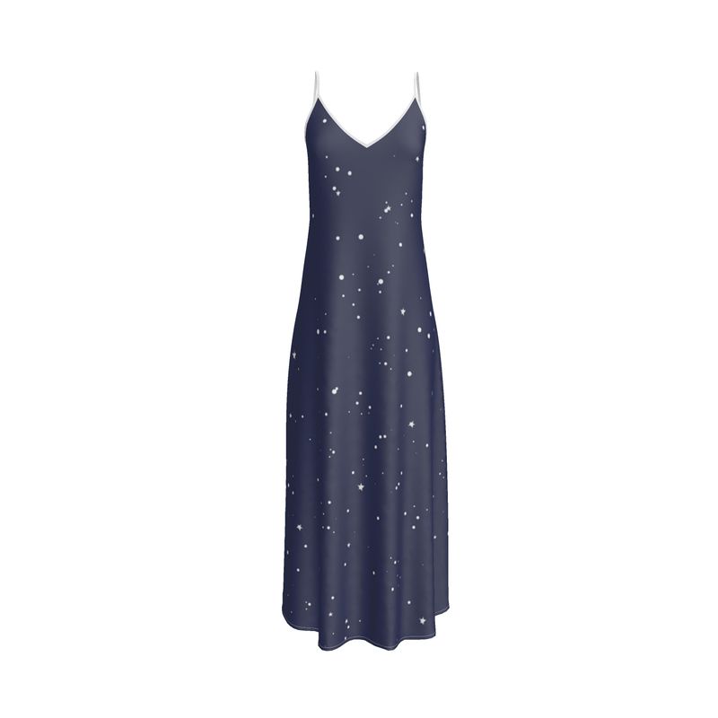 Andromeda Silk Dress Twilight - Sustainable Luxury Women's Designer Navy Fashion - Style Queenz