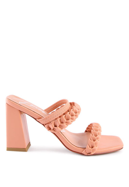 Arnie Braided Block Heel Sandals - Comfortable Square Toe Summer Shoes - Style Queenz