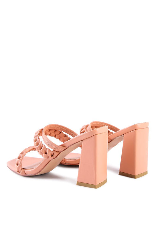 Arnie Braided Block Heel Sandals - Comfortable Square Toe Summer Shoes - Style Queenz