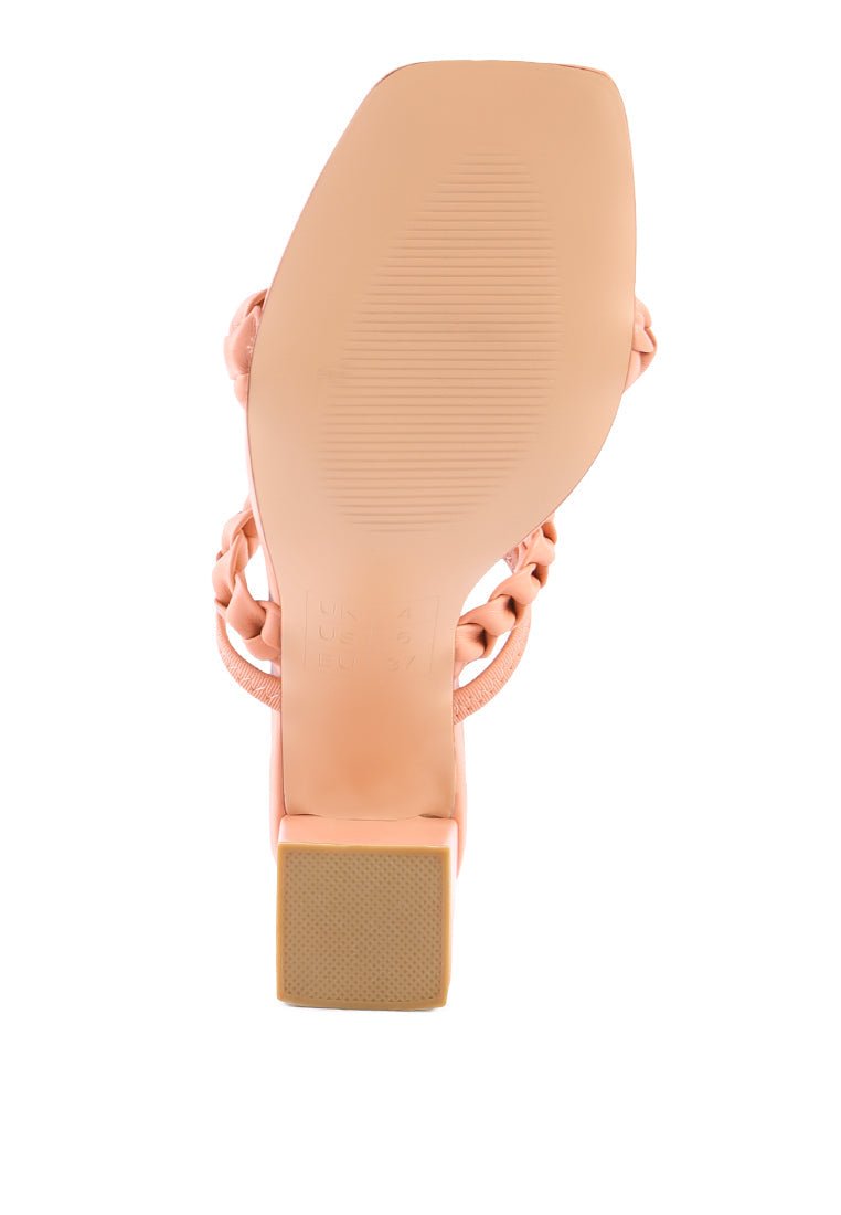 Arnie Braided Block Heel Sandals - Comfortable Square Toe Summer Shoes - Style Queenz