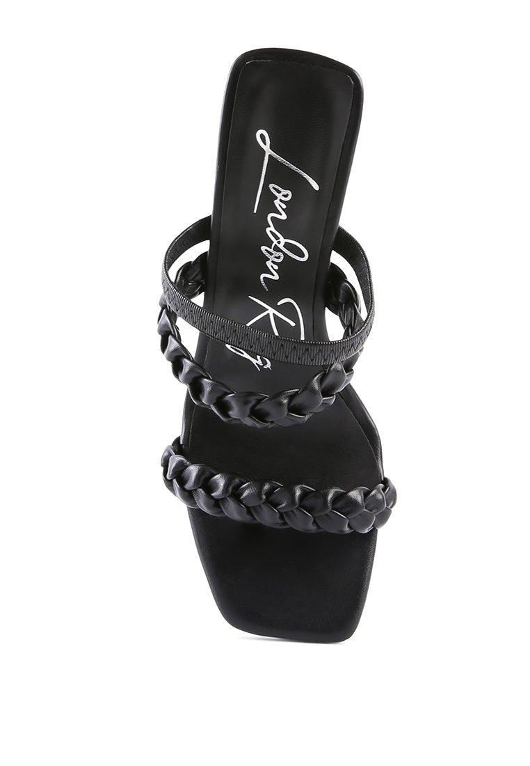 Arnie Braided Block Heel Sandals - Comfortable Square Toe Summer Shoes - Style Queenz