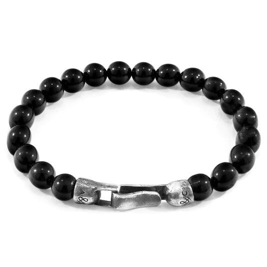Black Onyx Nachi Bracelet - Handcrafted Sterling Silver Beaded Jewelry - Style Queenz