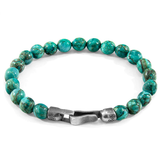 Blue Turquoise Nachi Bracelet - Handcrafted Sterling Silver Beaded Jewelry - Style Queenz
