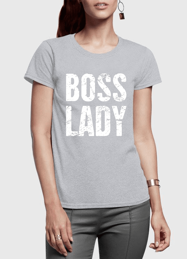 Boss Lady Premium Cotton T-Shirt - Empowering Women's Half Sleeve Tee - Style Queenz