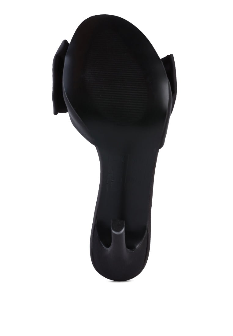 Brag In Rhinestone Bow Satin Heels - Diamante Embellished Wedding Stilettos - Style Queenz