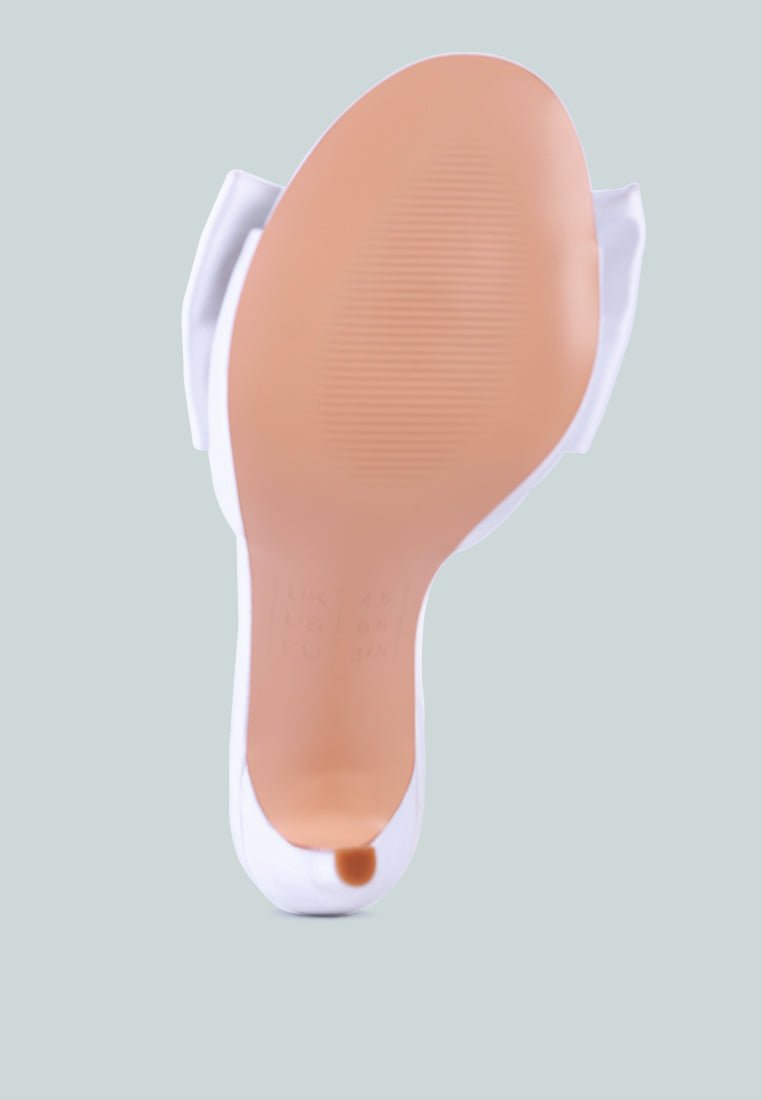 Brag In Rhinestone Bow Satin Heels - Diamante Embellished Wedding Stilettos - Style Queenz