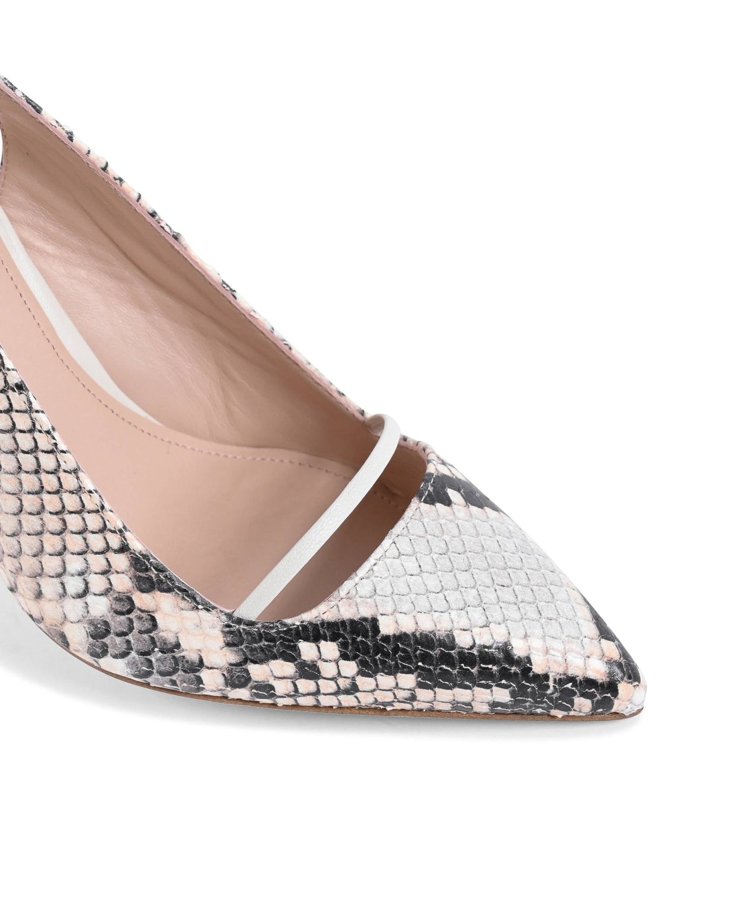 Brenda Python Black/Nude Stiletto Heels - 10cm Italian Made - 100% Python Print Leather - Style Queenz
