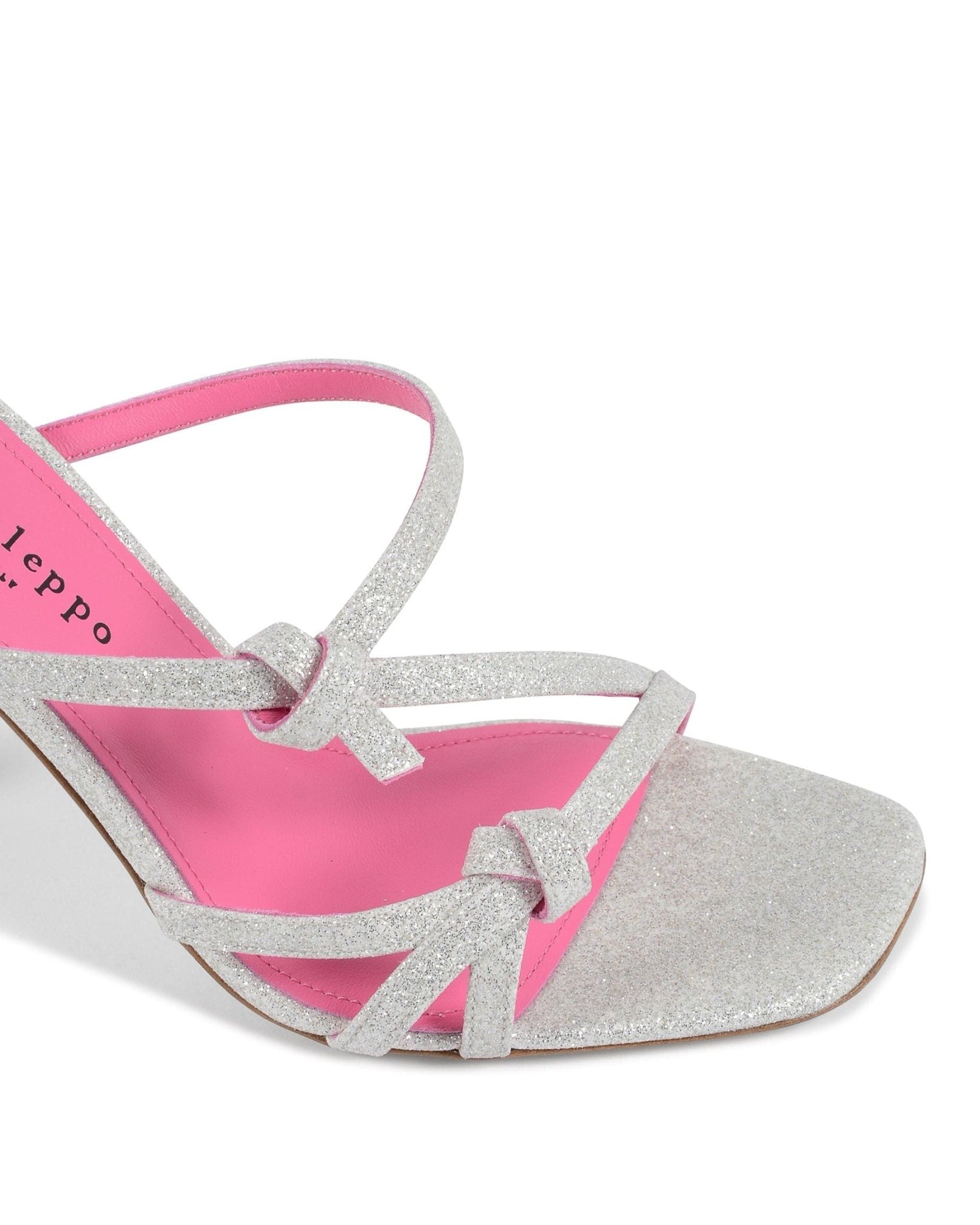 Britney Bright Platinum Sandals - Italian Designer Heels 10cm with Metallic Finish - Style Queenz