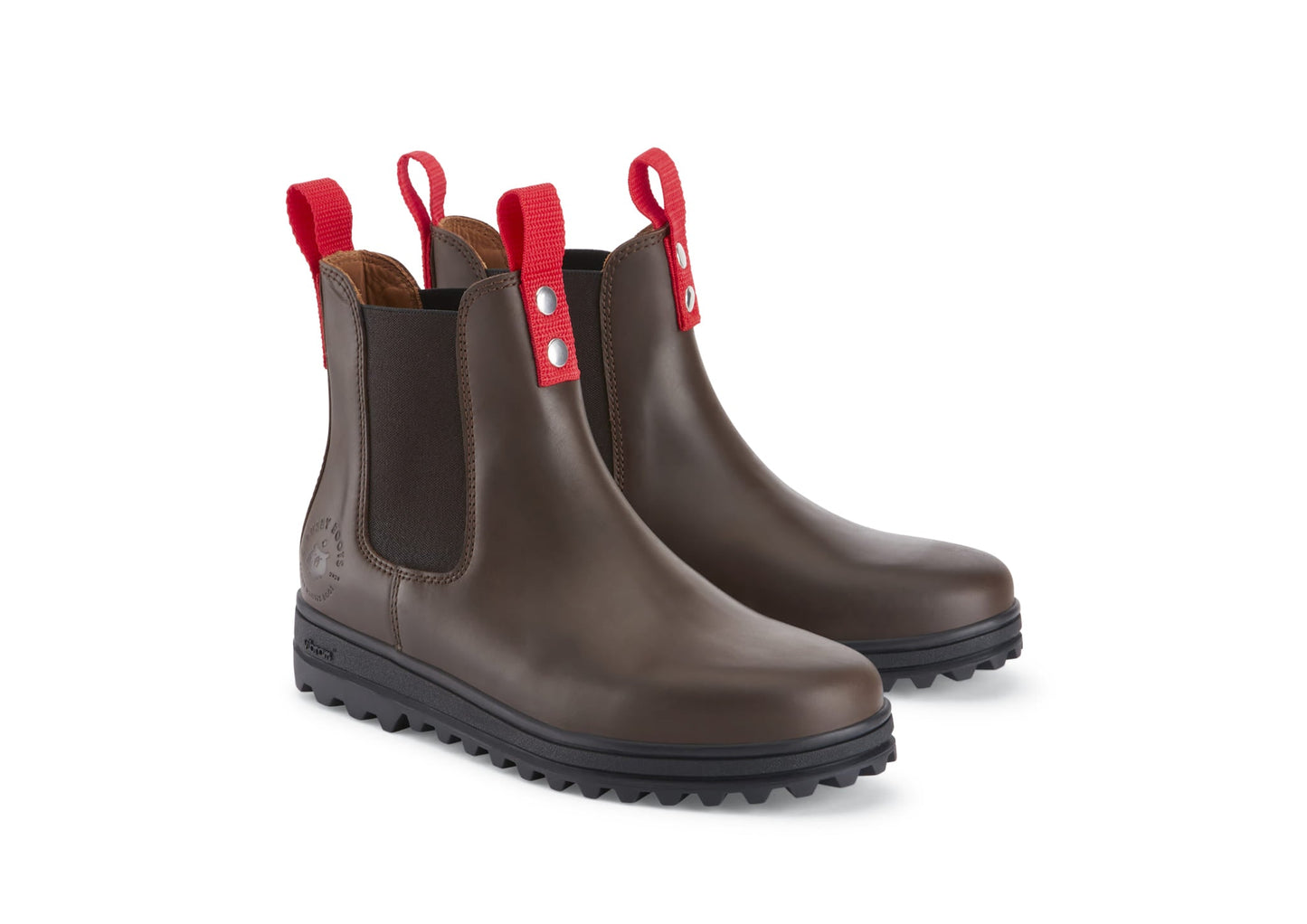 Women's Brown Leather Winter Chelsea Boots