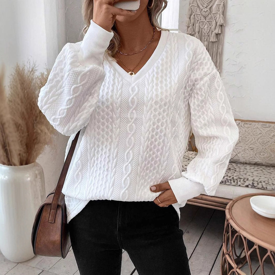 Women's Loose Long Sleeve Knit Sweater