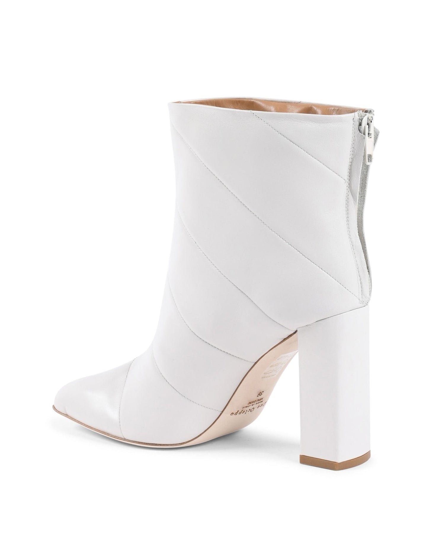 Camilla Designer Off White Ankle Boot - Luxury Leather Footwear - Style Queenz