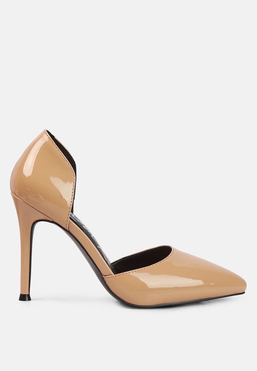 Candy Cane Patent High Heel Pumps - Color Block Stiletto Shoes - Style Queenz