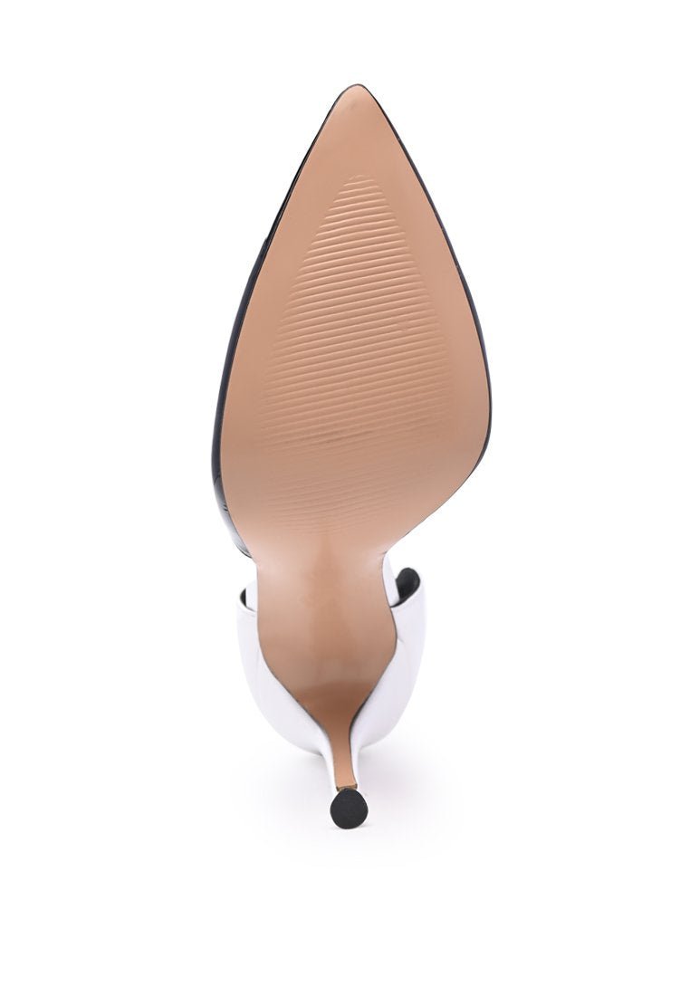 Candy Cane Patent High Heel Pumps - Color Block Stiletto Shoes - Style Queenz