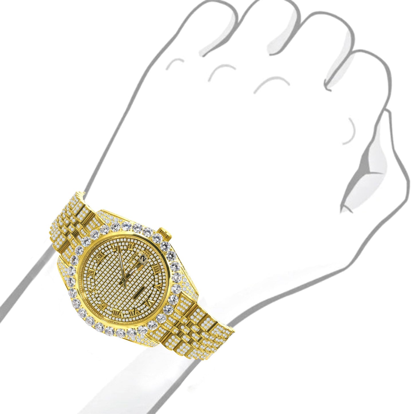 CAPRICIOUS Steel Watch - Luxury Crystal Timepiece with Comprehensive Stone Setting - Style Queenz