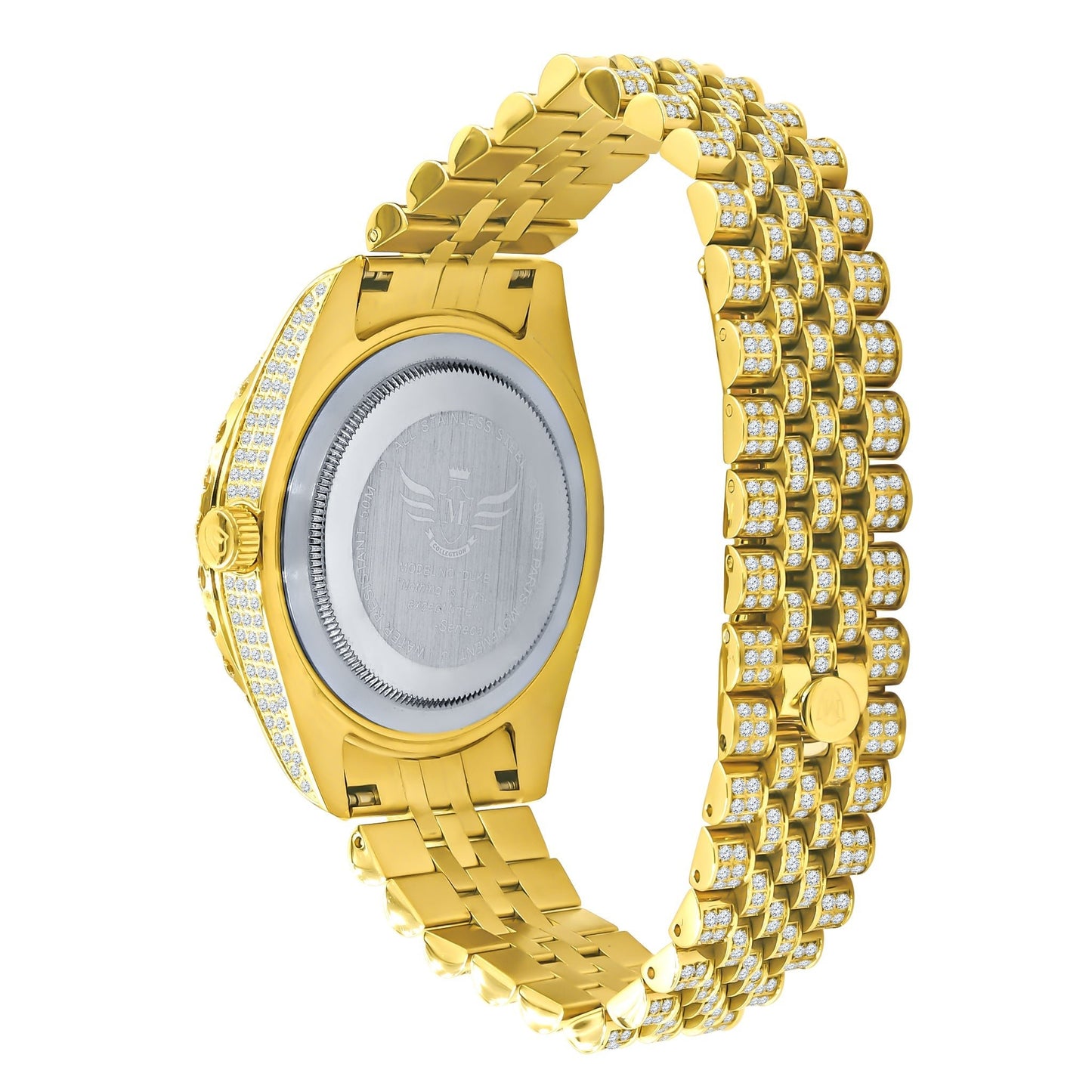 CAPRICIOUS Steel Watch - Luxury Crystal Timepiece with Comprehensive Stone Setting - Style Queenz