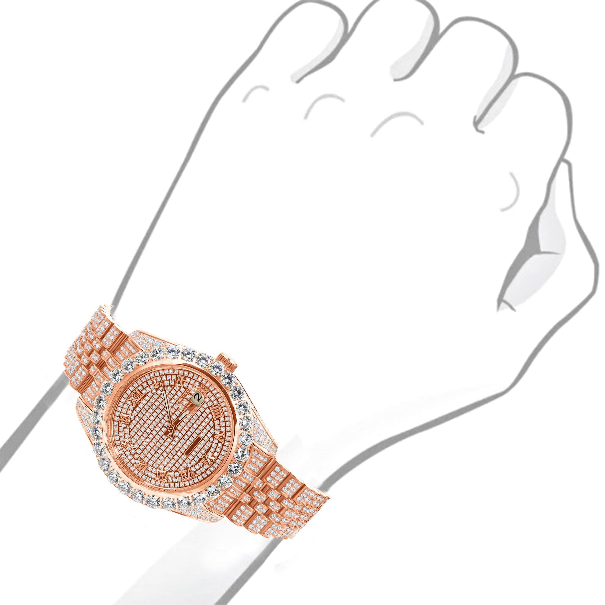 Capricious Steel Watch with Crystal Stones - Luxury Designer Timepiece - Style Queenz