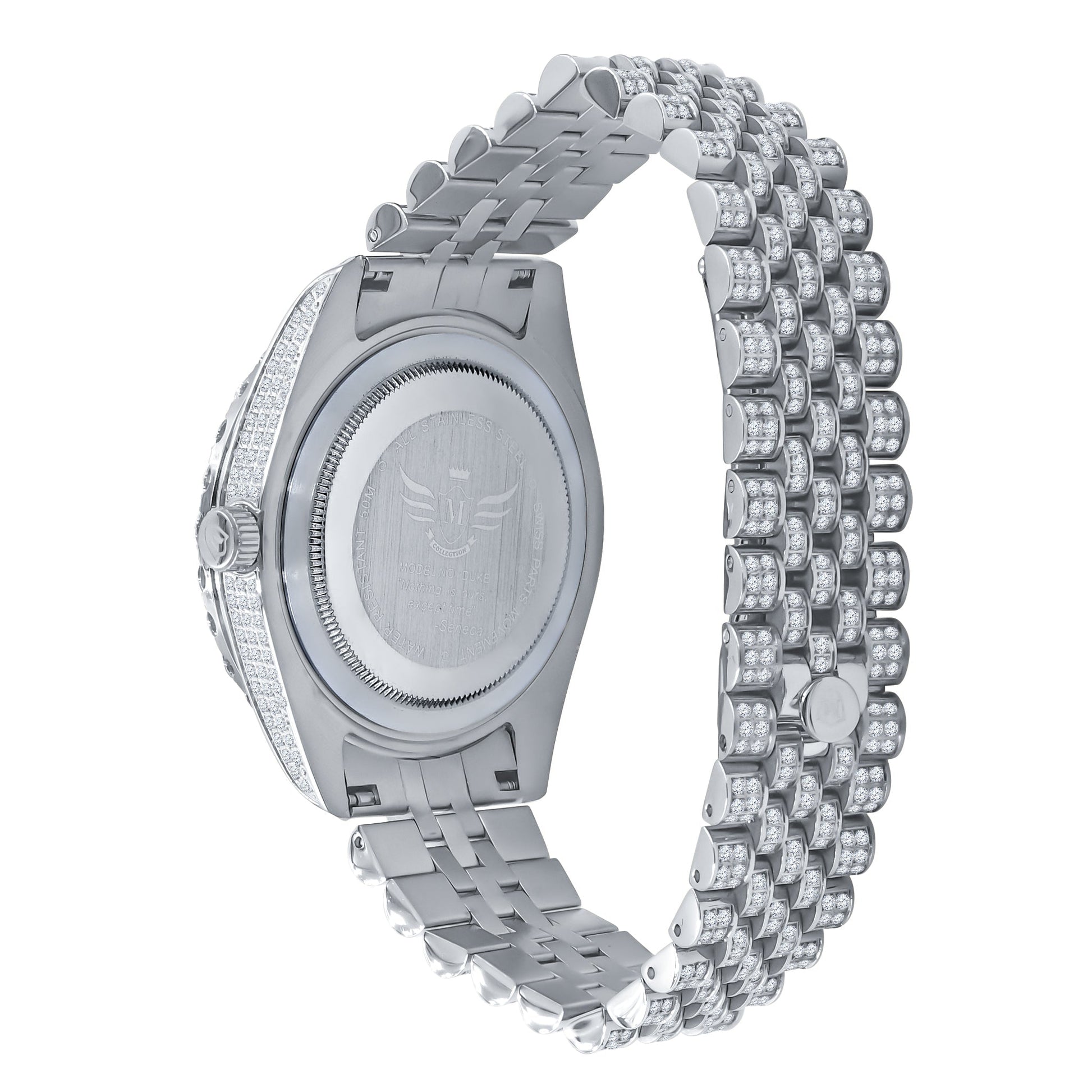 Capricious Steel Watch with Crystal Stones - Luxury Designer Timepiece - Style Queenz