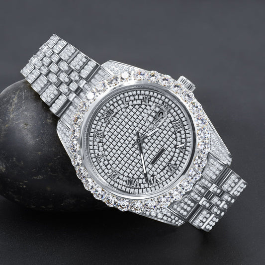 Capricious Steel Watch with Crystal Stones - Luxury Designer Timepiece - Style Queenz