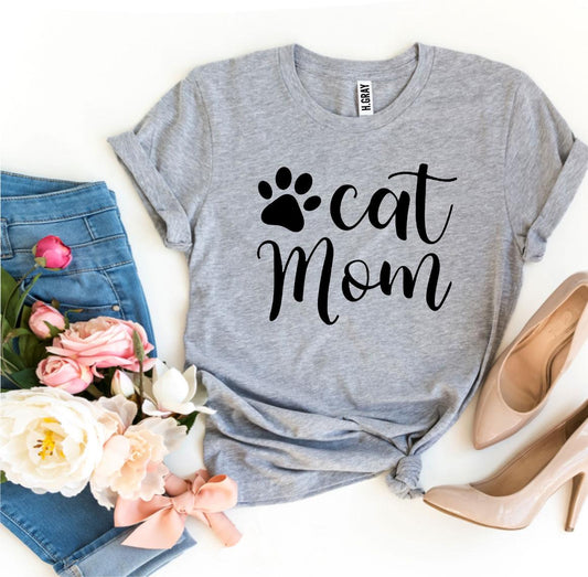 Cat Mom T-Shirt - Premium Cotton Funny Cat Mama Gift - Style Queenz