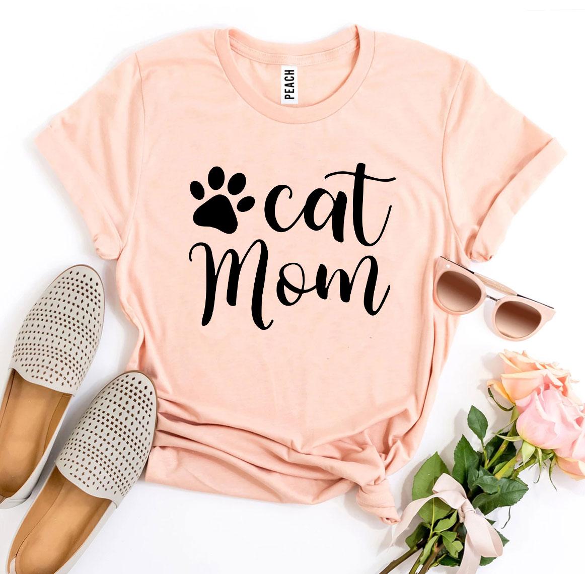Cat Mom T-Shirt - Premium Cotton Funny Cat Mama Gift - Style Queenz