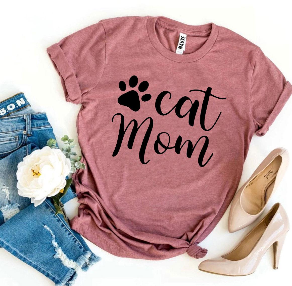 Cat Mom T-Shirt - Premium Cotton Funny Cat Mama Gift - Style Queenz