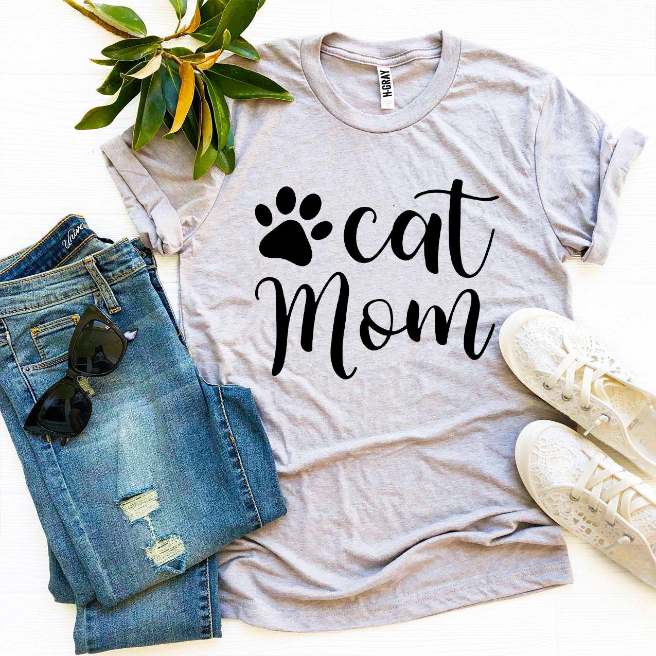 Cat Mom T-Shirt - Premium Cotton Funny Cat Mama Gift - Style Queenz