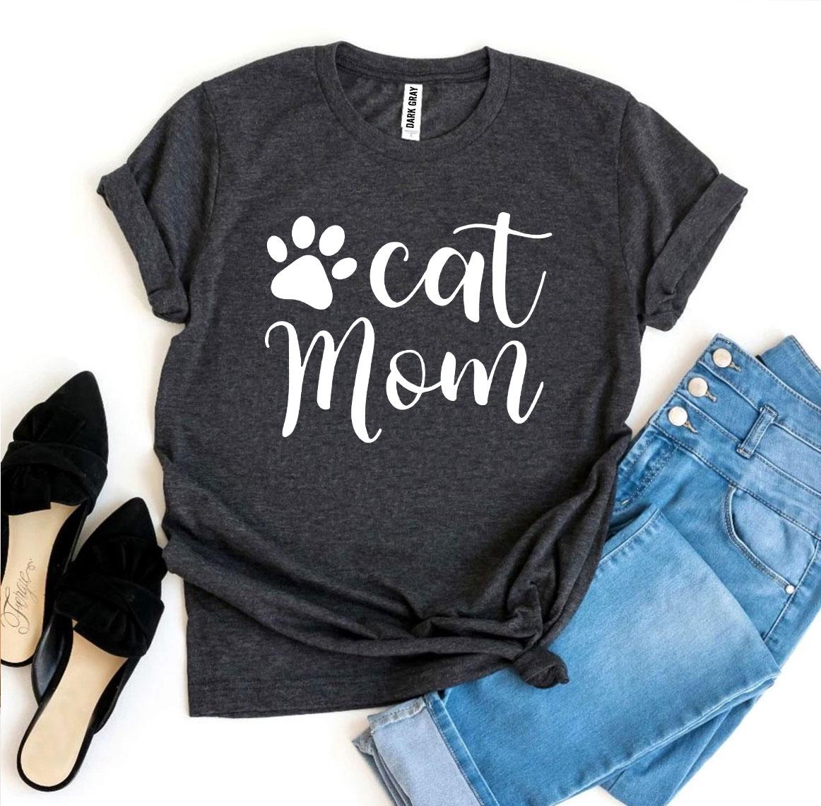 Cat Mom T-Shirt - Premium Cotton Funny Cat Mama Gift - Style Queenz