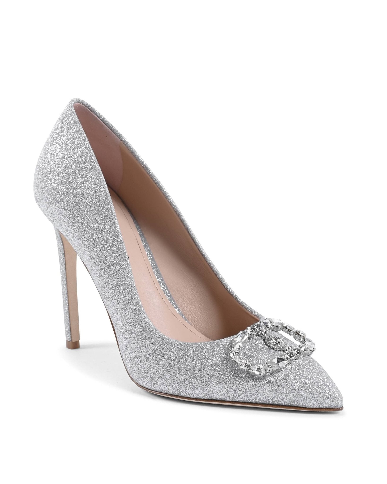 Cindarella Pump Bright Silver - Italian Luxury Glitter Heels - Style Queenz