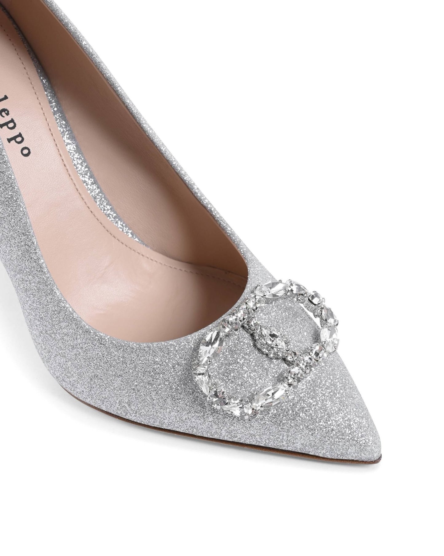 Cindarella Pump Bright Silver - Italian Luxury Glitter Heels - Style Queenz