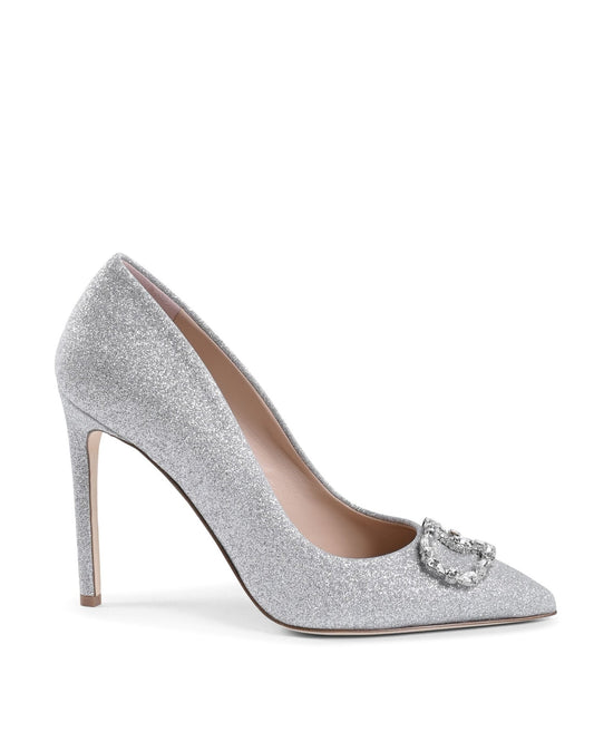 Cindarella Pump Bright Silver - Italian Luxury Glitter Heels - Style Queenz