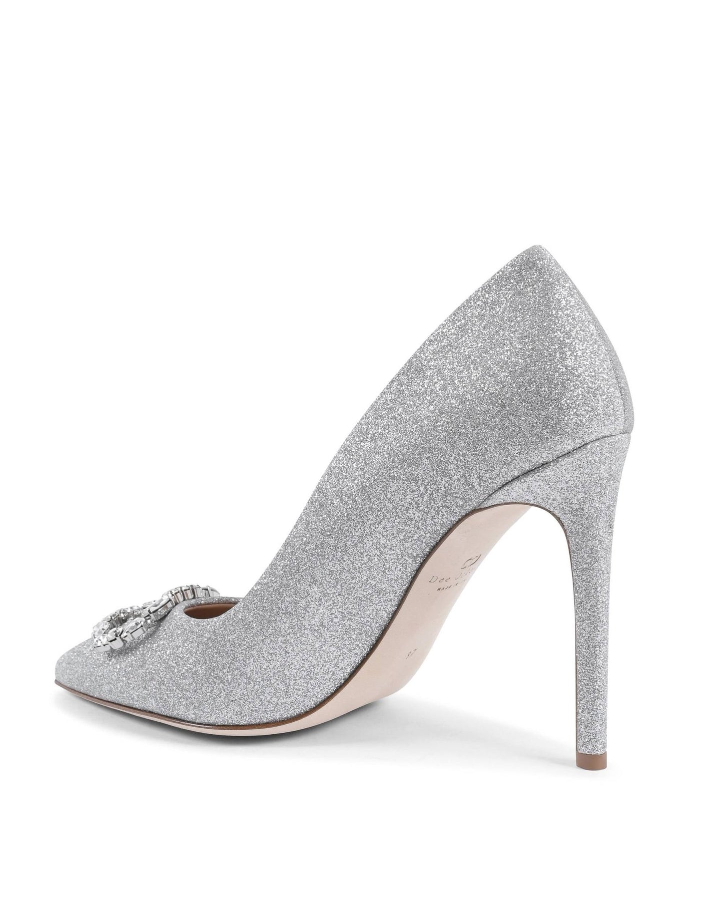 Cindarella Pump Bright Silver - Italian Luxury Glitter Heels - Style Queenz