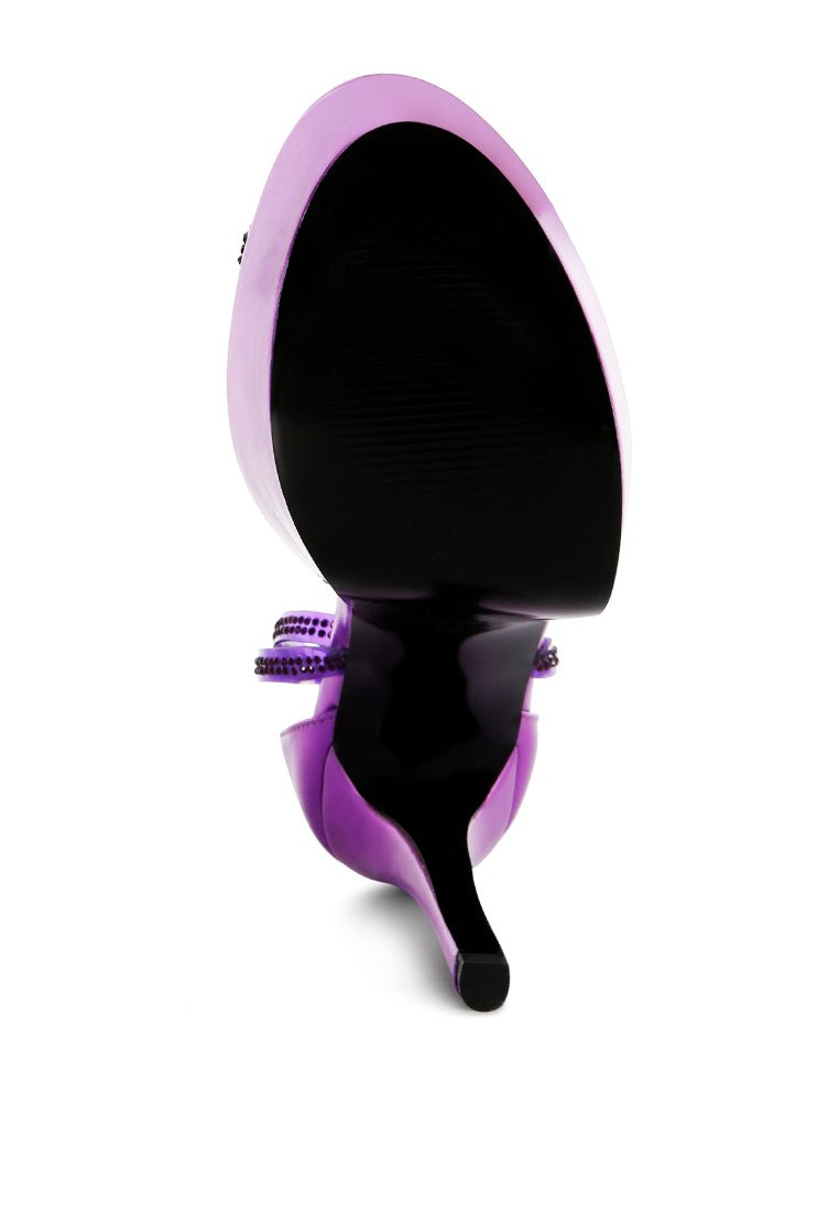 Cinderella Rhinestone Stiletto Platform Sandals - Glamorous Party Heels - Style Queenz