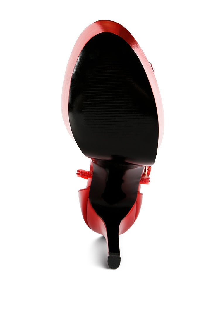 Cinderella Rhinestone Stiletto Platform Sandals - Glamorous Party Heels - Style Queenz