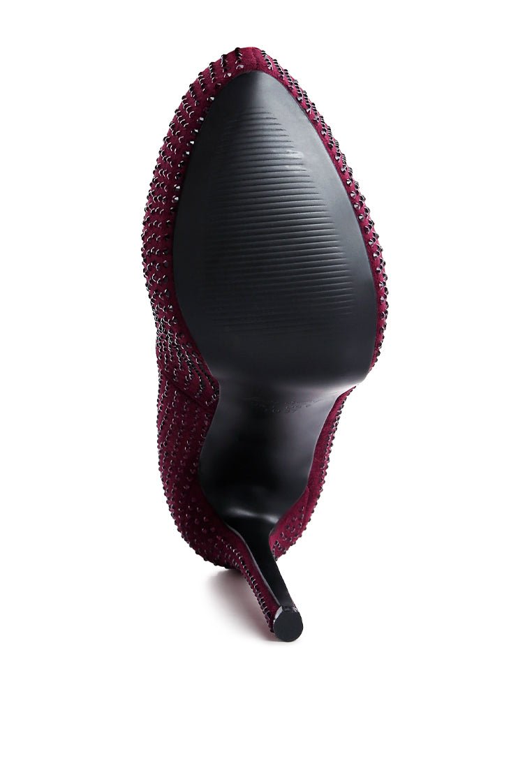 Clarisse Diamante High Heel Pumps - Elegant Stiletto Wedding Shoes - Style Queenz