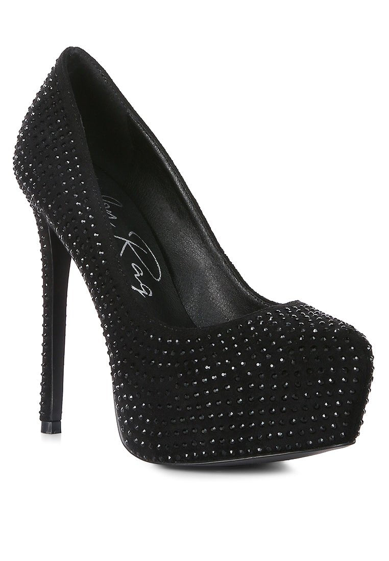 Clarisse Diamante High Heel Pumps - Elegant Stiletto Wedding Shoes - Style Queenz